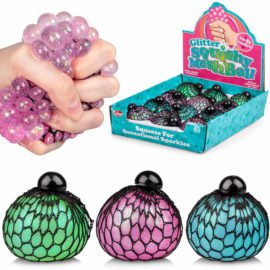 104001-8 Stressboll Mesh Ball Glitter