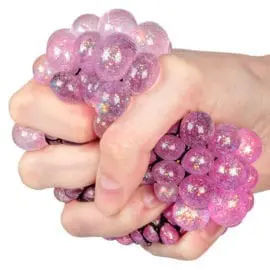 104001 Stressboll Squeeze Ball Med Glitter