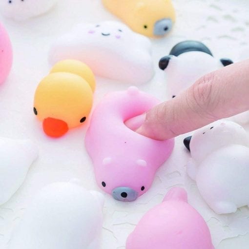 Squishy Mochi Mini Animal Soft Silicone 10-pack