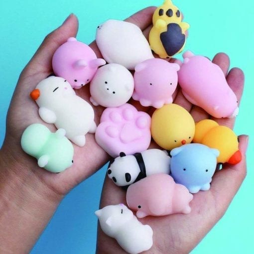 Squishy Mochi Mini Animal Soft Silicone 10-pack