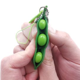 103049-1 Squeeze Beans Keychain Fidget Toy