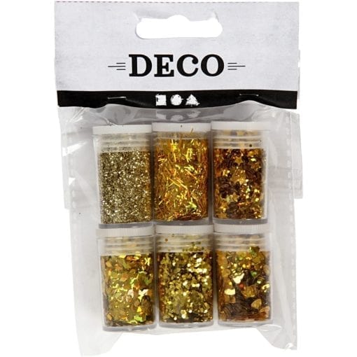 Glitter och Paljetter Guld 6x5 g - Bild 3