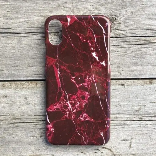 Mobilskal Röd Marmor till iPhone X/XS