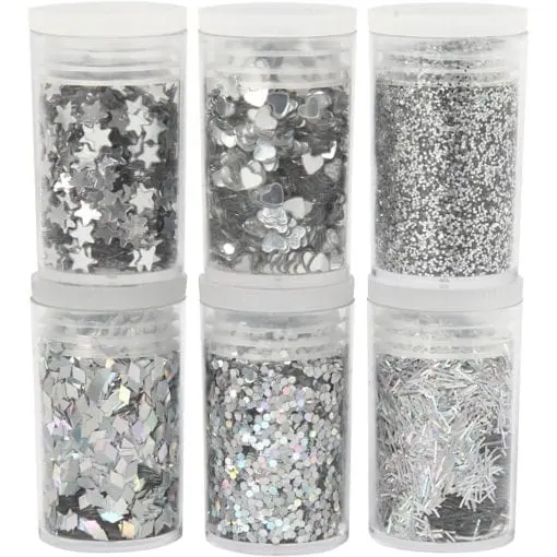 Glitter Silver 6x5 g