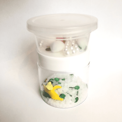 DIY Charms Banana Djungle + Plastburk Med Skruvlock - Set