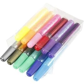 Glitterlim mixade färger 12-pack
