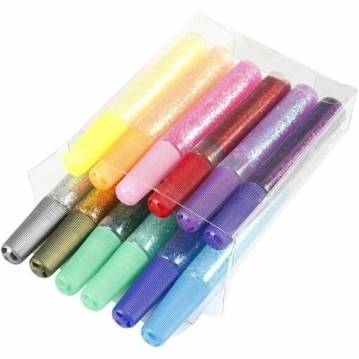 Glitterlim mixade färger 12-pack