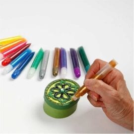 Glitterlim mixade färger 12-pack