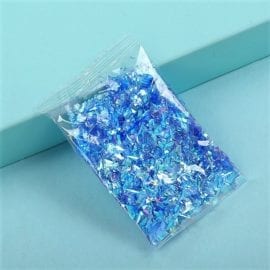 Glitterflingor Iriserande - Slime Dekorationer Blå