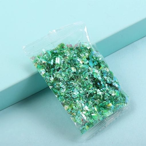 Glitterflingor Iriserande - Slime Dekorationer Grön