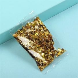 Glitterflingor metallic - Slime Dekorationer Guldmetallic
