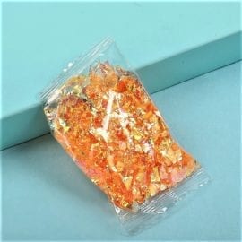 Glitterflingor Iriserande - Slime Dekorationer Orangeröd