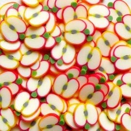 111585-1 Fruit Fimo Cane Slices Apple