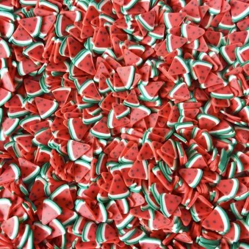 111585-7 Fruit Fimo Cane Slices Water Melon