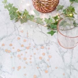 Konfetti Roseguld Metallic - Party Porcelain