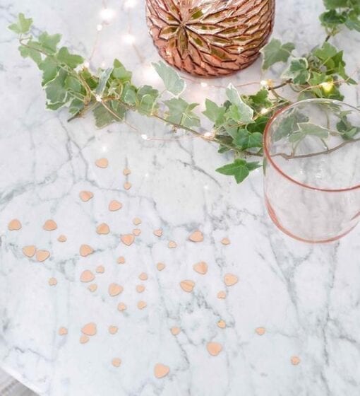 Konfetti Roseguld Metallic - Party Porcelain