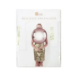 Folieballong Klot Roseguld Metallic - Party Porcelain
