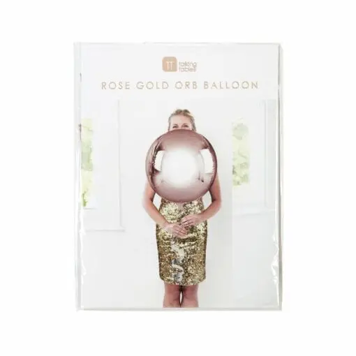 Folieballong Klot Roseguld Metallic - Party Porcelain