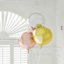 Folieballong Klot Roseguld Metallic - Party Porcelain