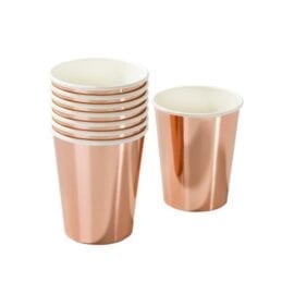 Pappersmuggar Roseguld Metallic - Party Porcelain