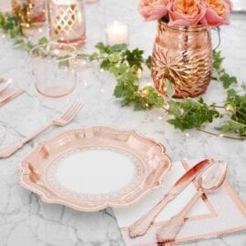 TT Talking Tables Party Porcelain Rose Gold Range