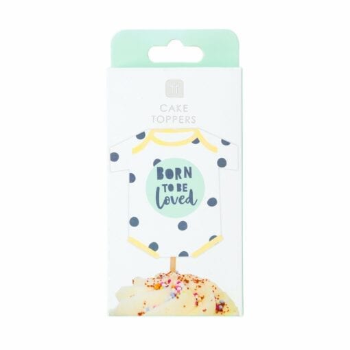 Canapéflaggor Body - Baby Shower Born To Be Loved