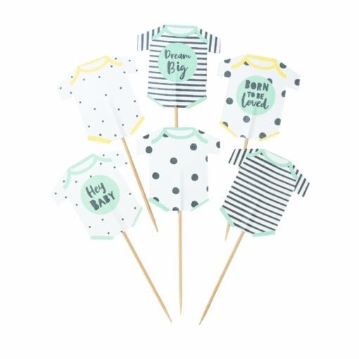 Canapéflaggor Body - Baby Shower Born To Be Loved