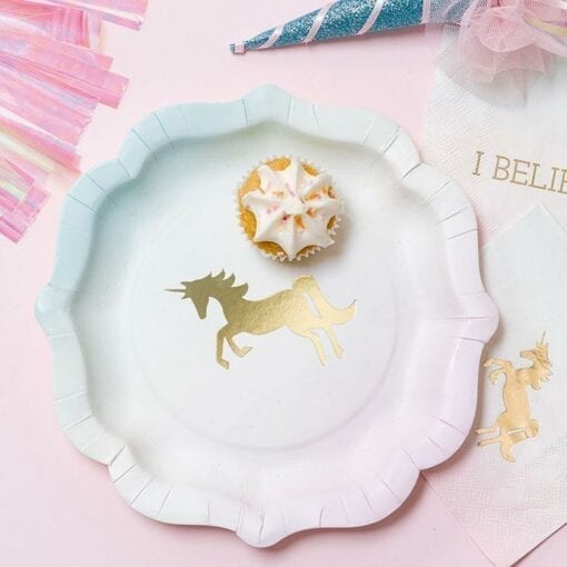 Papperstallrikar Enhörning - We Heart Unicorn Pastel