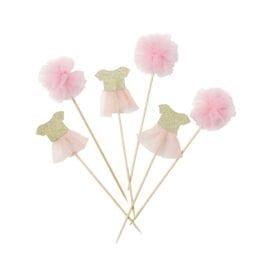 Canapéflaggor Rosa Pom Pom & Tutu - We Heart Pink