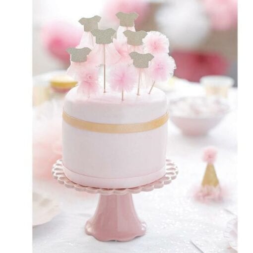 Canapéflaggor Rosa Pom Pom & Tutu - We Heart Pink