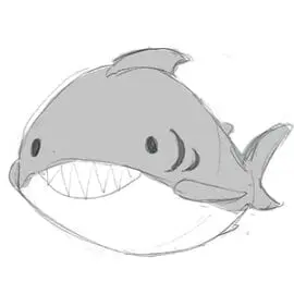 Big Squishable Classic Great White Shark - 38 cm