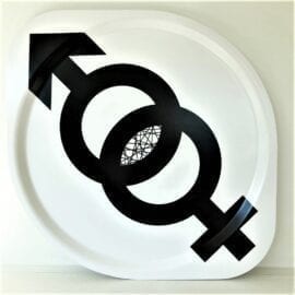 Bricka M+F av Erika Tubbin Kollektion EQUALITY