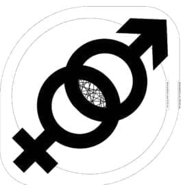 Bricka M+F av Erika Tubbin Kollektion EQUALITY