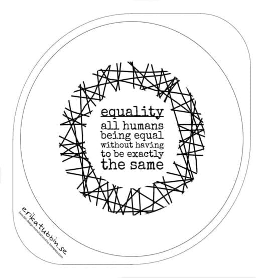 Erika Tubbin EQUALITY text