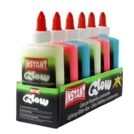 6-Pack G.I.D. Glow Lightning Glitter Glue Slime PVA Lim