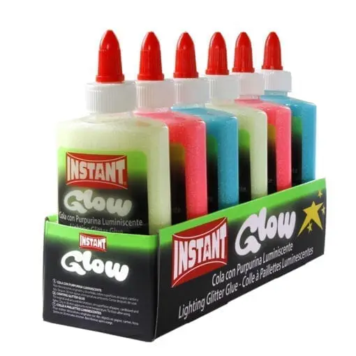 6-Pack G.I.D. Glow Lightning Glitter Glue Slime PVA Lim