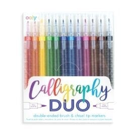 OOLY Calligraphy Duo Chisel and Brush Tip Markers - set of 12