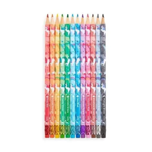 OOLY Unique Unicorns Erasable Colored Pencils - set of 12