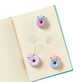 OOLY Magic Bakery Unicorn Donuts Scented Erasers - set of 3