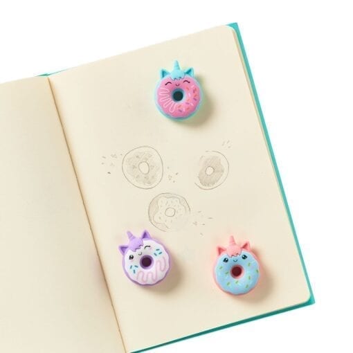 OOLY Magic Bakery Unicorn Donuts Scented Erasers - set of 3