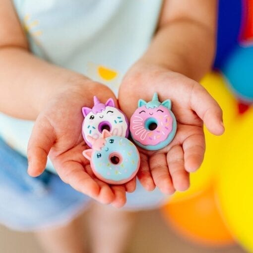OOLY Magic Bakery Unicorn Donuts Scented Erasers - set of 3