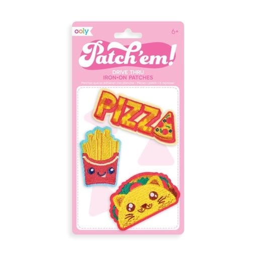 OOLY Patch 'em Drive Thru Iron on Patches - set of 3