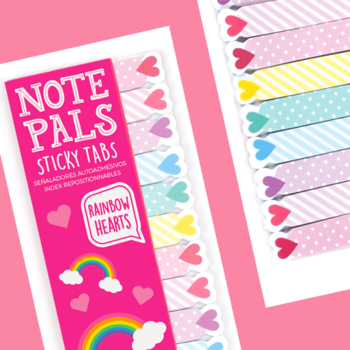OOLY Note Pals Sticky Tabs - Rainbow Hearts