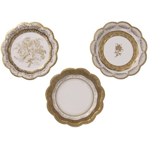 Pappersassietter Vintage Guld – Party Porcelain