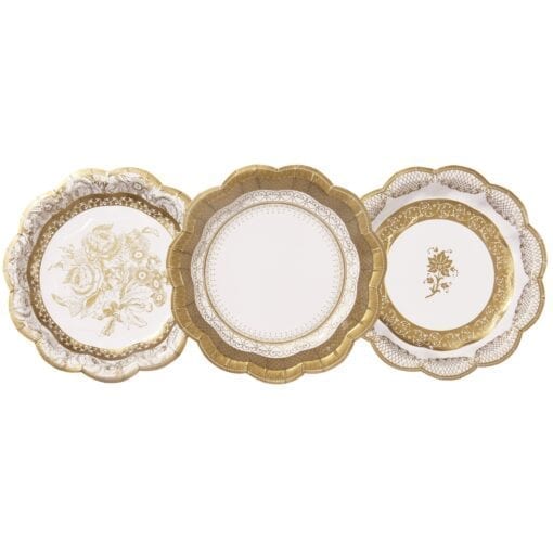 Pappersassietter Vintage Guld – Party Porcelain