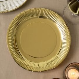 Papperstallrikar Guld Metallic – Modern Metallics