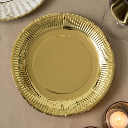 Papperstallrikar Guld Metallic – Modern Metallics