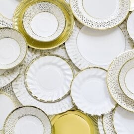 Papperstallrikar Guld Metallic – Modern Metallics
