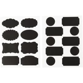 Stickers Blackboard Etikett Svart 2 Ark