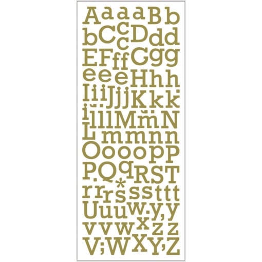 Stickers Bokstäver Guld